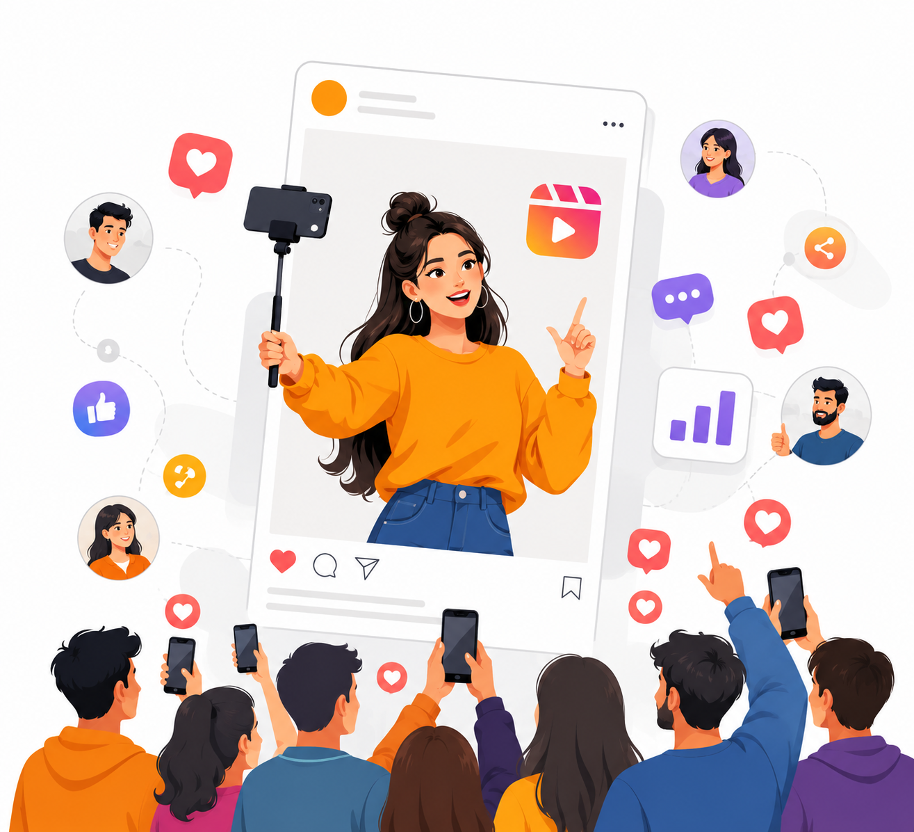 Influencer Marketing illustration