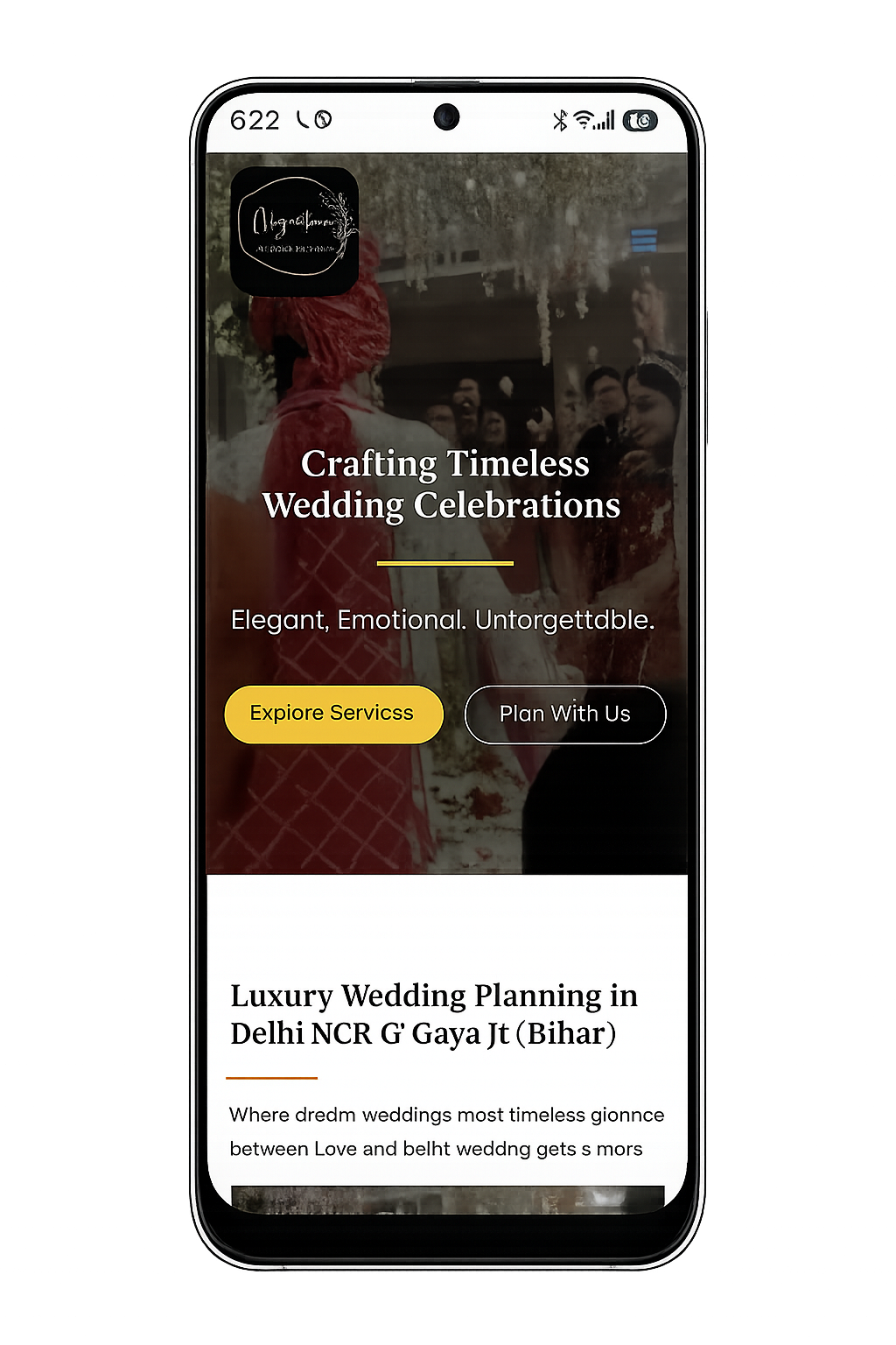 Nayantara website design — additional page