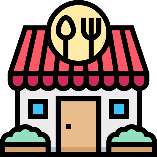 Restaurant and food business icon