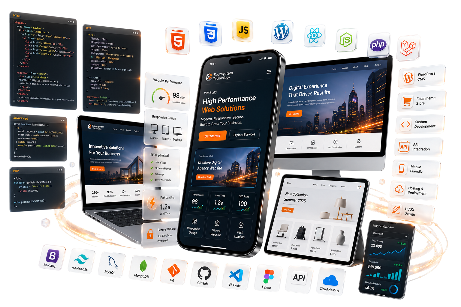 Web development illustration